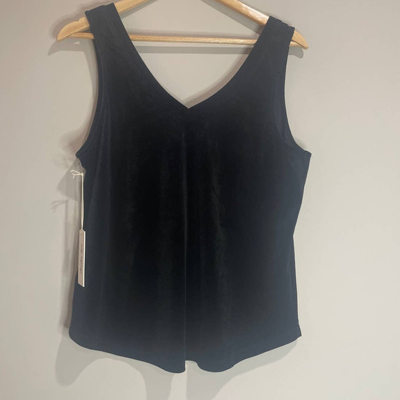 Another Love Acacia Velvet V-Neck Tank Top Black NWT Women’s Med - Picture 10 of 12